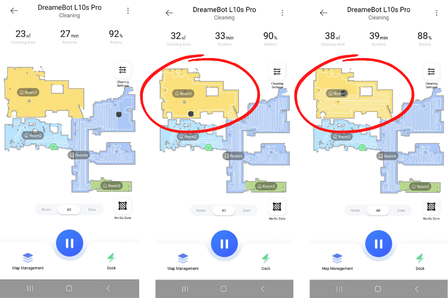 На схеме показано, как работает лазерная навигация Dreame L10s Pro.